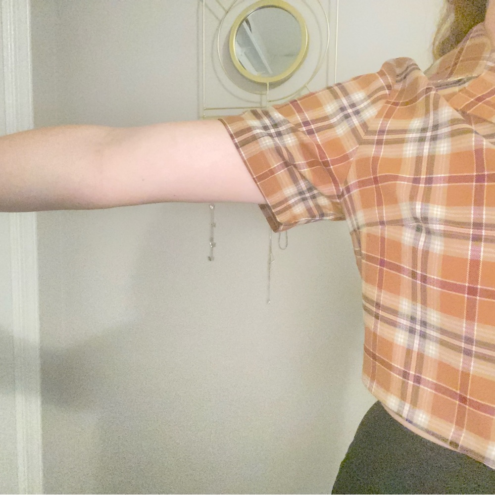 Women's Plaid Crop Top - Picture 4 of 6